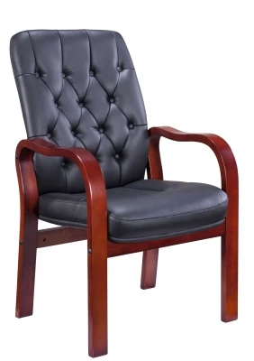 Конференц-кресло Everprof Monaco EP-082 W PU Black CF черная премиум экокожа