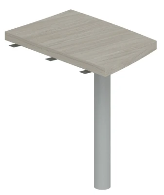  Приставка боковая малая 500х856х750, левая / WN.104.OL.L /  цвет: дуб светлый, опора табулярная серебрянный металлик