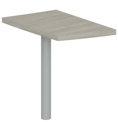  Приставка боковая малая 500х856х750, правая / WN.104.OL.R /  цвет: дуб светлый, опора табулярная серебрянный металлик