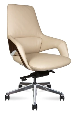Кресло для персонала Norden Шопен LB FK 0005-B beige leather бежевая кожа