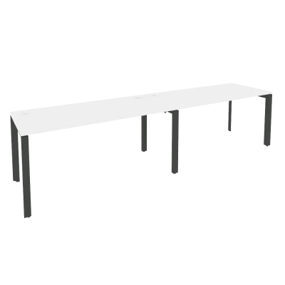 Рабочая станция на П-образном м/к Onix Белый бриллиант/Антрацит металл O.MP-RS-2.4.7 3160*720*750
