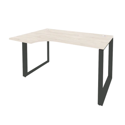 Стол эргономичный левый на О-образном м/к Onix Денвер светлый/Антрацит металл O.MO-SA-2 (L) 1380*980*750 (720/460)