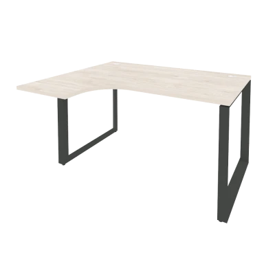 Стол эргономичный левый на О-образном м/к Onix Денвер светлый/Антрацит металл O.MO-SA-3 (L) 1380*1180*750 (800/460)