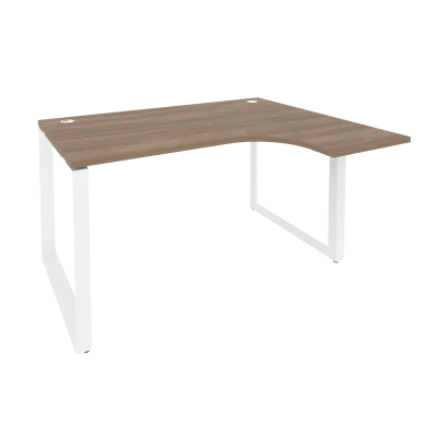 Стол эргономичный правый на О-образном м/к Onix Дуб аризона/Белый металл O.MO-SA-3 (R) 1380*1180*750 (800/460)