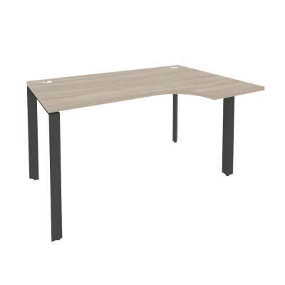 Стол эргономичный правый на П-образном м/к Onix Дуб аттик/Антрацит металл O.MP-SA-2 (R) 1380*980*750 (720/460)