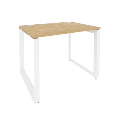 Стол рабочий на О-образном м/к Onix Тиквуд светлый/Белый металл O.MO-SP-1.7 980*720*750