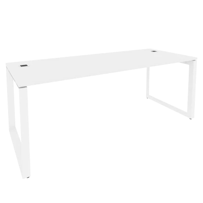 Стол рабочий руководителя на О-образном м/к Onix Direct Белый бриллиант/Белый металл O.MO-SRR-6.8 1980*800*750