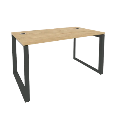 Стол рабочий руководителя на О-образном м/к Onix Direct Тиквуд светлый/Антрацит металл O.MO-SRR-3.8 1380*800*750