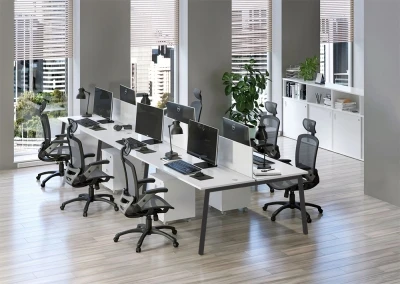 Офисная мебель для персонала Metal system Белый/Антрацит металл