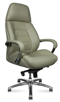 Кресло для руководителя Norden Porsche F181 LIGHT GRAY LEATHER светло-серая кожа
