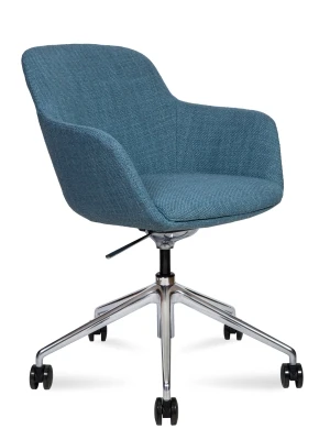 Кресло для персонала Norden Corfu turquoise B1816 3S FABRIC LE8100-07 бирюзовая ткань