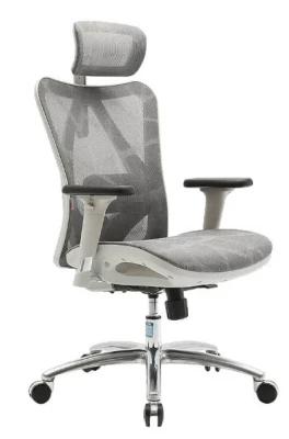 Кресло для руководителя FALTO VIVA AIR M57-009-GY серый каркас, темно-серая сетка