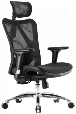 Кресло для руководителя FALTO VIVA AIR M57-001-BK черный каркас, черная сетка