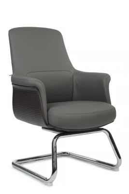 Конференц-кресло Riva Design Verdi SF поворотное D655 серая премиум экокожа