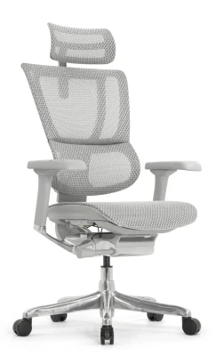 Кресло для руководителя FALTO IOO-E2 ELITE IOOE2-AG-5D-L-T-168-B2 серый каркас, светло-серая сетка T-168-B2 Natural Mesh