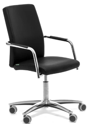 Кресло для переговорной Well_Seat Well_seat 5starNew Ecotex 3001 black черная премиум экокожа