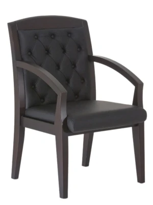 Конференц-кресло Senator Lux Senator Lux DAKOTA black Canyon FE каркас дерево дуб-ферро, черная натуральная кожа