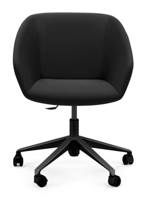 Кресло для переговорной Alma ALMA R10 black Dakota black черная натуральная кожа