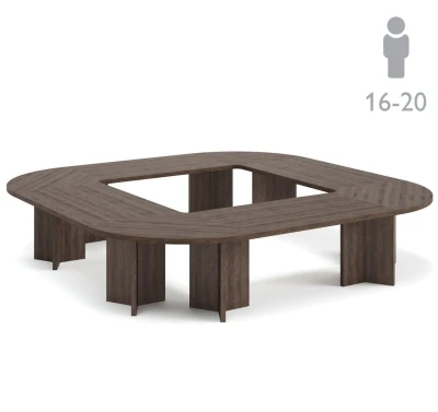 Стол для переговоров LAVA, цвет Табак, размер: 360x360x76