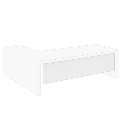 Царга стола KYO, цвет Белый / Хром, размер: 218х45