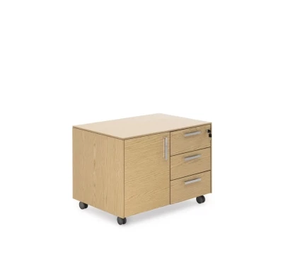 Тумба мобильная EXE, цвет Дуб светлый, ящиков: 3 ящика шт., размер: 86х58х63
