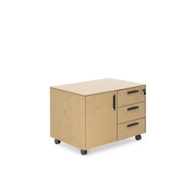 Тумба мобильная EXE, цвет Черный / Хром, ящиков: 3 ящика шт., размер: 86х58х63