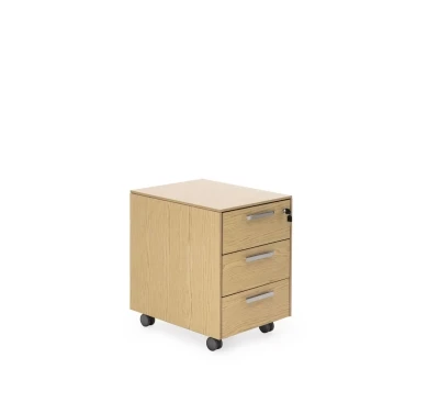 Тумба мобильная EXE, цвет Дуб светлый, ящиков: 3 ящика шт., размер: 44х58х63