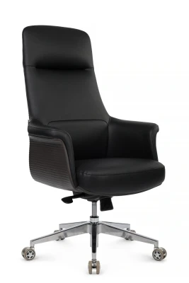 Кресло для руководителя Riva Design Verdi A655 черная премиум экокожа