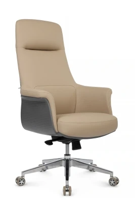 Кресло для руководителя Riva Design Verdi A655 бежевая премиум экокожа