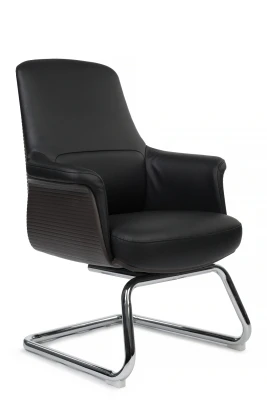 Конференц-кресло Riva Design Verdi SF поворотное D655 черная премиум экокожа