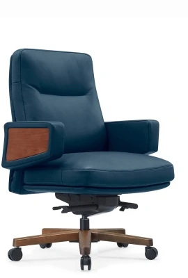 Кресло для руководителя Riva Design Rafael-M B2119 синяя кожа