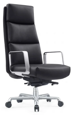 Кресло для руководителя Riva Design Newman A2415 черная кожа