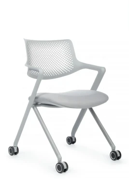 Конференц-кресло Riva Design Dream-F D2202-2 светло-серое на колёсиках