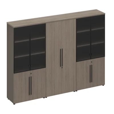 Шкаф комбинированный (стекло-одежда-стекло) дуб виченца/лава серая U.rus, размер: 2710x460x1980