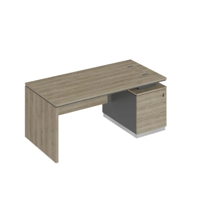 Стол руководителя ДСП опора на опорной тумбе дуб гладстоун светлый / антрацит премиум / дуб гладстоун светлый City, размер: 1800x900x750