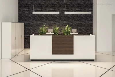 Стойка ресепшн Fasta Белый/Табак