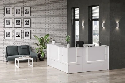 Стойка ресепшн Onix Белый бриллиант