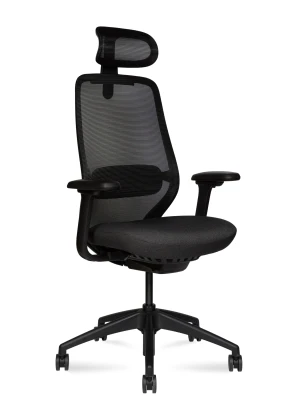 Кресло для руководителя Norden Volta AX01SDA-D01 черная сетка, черная ткань