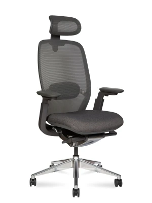 Эргономичное кресло Norden Tesla NX01TDA-D03 серая сетка, серая ткань