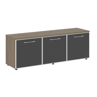 Yalta Тумба модульная LT.TS-3.5 black Вяз Благородный/Стекло Black 1642*450*580