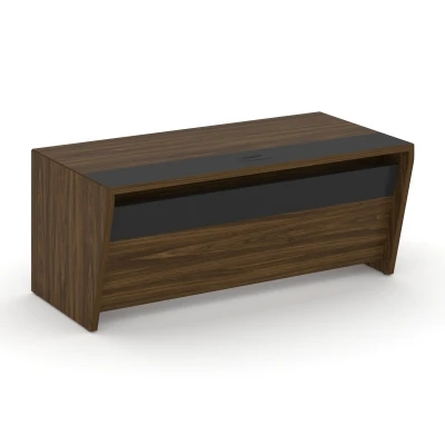 Corner Стол руководителя прямой COR.SR-18 Орех Лоренцо/Графит 1800*900*750