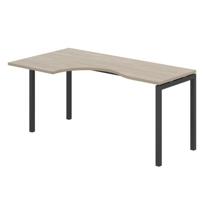 Стол эргономичный 1400х900х750 левый МК40х40/ SG.231.OD.44.AN.L/ профиль: 40х40 антрацит; столешница: дуб темный