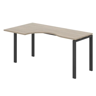 Стол эргономичный 1600х900х750 левый МК60х30/ SG.232.OD.63.AN.L/ профиль: 60х30 антрацит; столешница: дуб темный