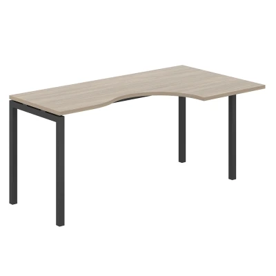 Стол эргономичный 1600х900х750 правый МК40х40/ SG.232.OD.44.AN.R/ профиль: 40х40 антрацит; столешница: дуб темный