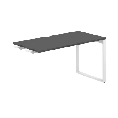 Стол комбо 1200х700х750 / AG.114.AN.V.72.WH / профиль О-образный: 70х20 белый; столешница с вырезом: антрацит