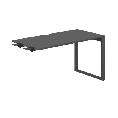 Стол комбо 1200х700х750 / AG.114.AN.V.72.AN / профиль О-образный: 70х20 антрацит; столешница с вырезом: антрацит