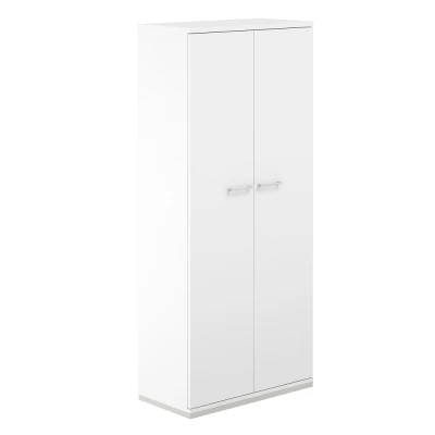 Шкаф 5 ур. 800х400х1833 с высокими дверями/ AG.210.WH.WH.WH/ корпус: белый, топ-дно: белый, фасады:белый