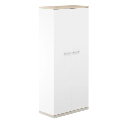 Гардероб 800х400х1833/ AG.221.WH.AR.WH/ корпус: белый, топ-дно: ак.равелло, фасады:белый