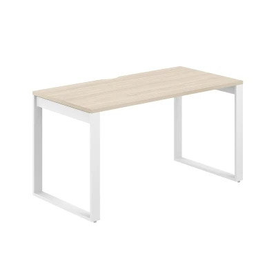 Стол 1200х800х750/ AG.107.AR.V.72.WH / профиль О-образный: 70х20 белый; столешница с вырезом: акация равелло