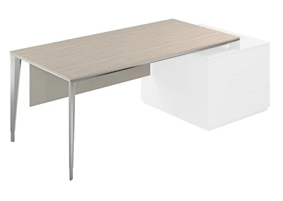 Стол под опорную тумбу 800/1700/ NZ-0110.YN.AL/ 1600х900х740 ясень наварра, мк алюминий